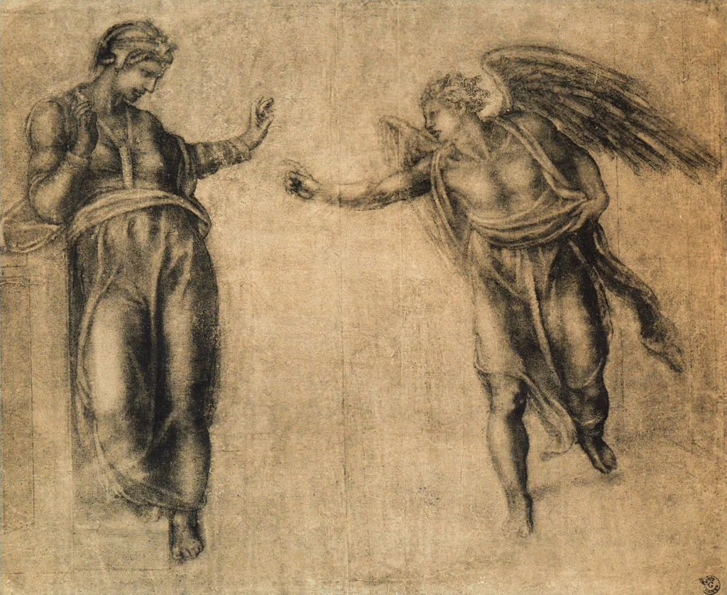 L'annunciazione - Gabinetto dei Disegni e Stampe, Galleria Degli Uffizi, Firenze